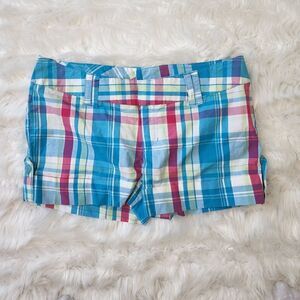 BUGLE BOY FOR HER SHORTS MID RISE PLID SIZE MEDIUM